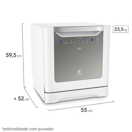 Imagem de Lava-louças Electrolux 8 Serviços Branca com Programa Eco (LV08B)