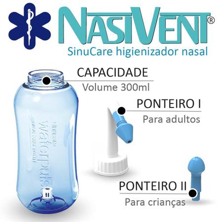 Imagem de Lavador E Higienizador Nasal - NasiVent Sinucare - Fácil Uso Diário