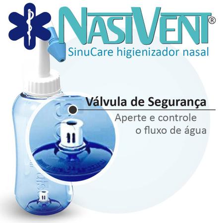 Imagem de Lavador E Higienizador Nasal - NasiVent Sinucare - Fácil Uso Diário