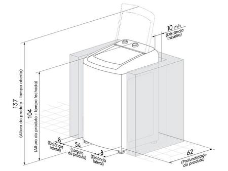 Imagem de Lavadora de Roupas Electrolux Essential Care LES09 8,5kg 10 Programas de Lavagem