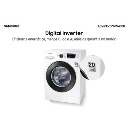 Imagem de Lavadora Samsung 11kg Branca WW4000 Digital Inverter WW11J4473PW