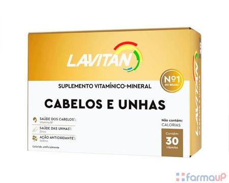 Imagem de Lavitan Suplemento Vitamínico Mineral Cabelos e Unhas com 60 Capsulas