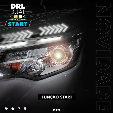 Imagem de Led DRL Farol Fita Led Shock Light Dual Color 12V Função START 30Cm