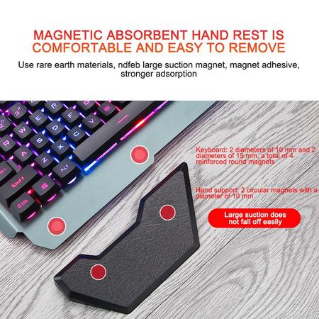 Imagem de LED Light Gamer Keyboard e Mouse Kit com Holde Celular