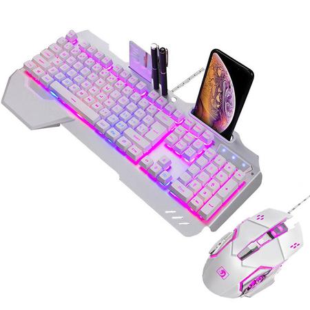 Imagem de LED Light Gamer Keyboard e Mouse Kit com Holde Celular