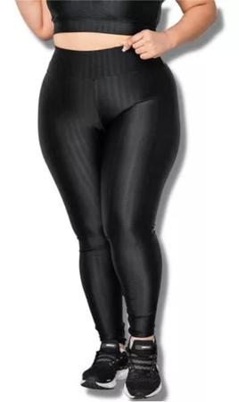 Legging Brilhosa 3D Tecido Grosso Cintura Alta Texturizada Relevo