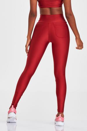 Legging Com Ziper Sem Bolso Classic CajuBrasil Vermelho - Intense