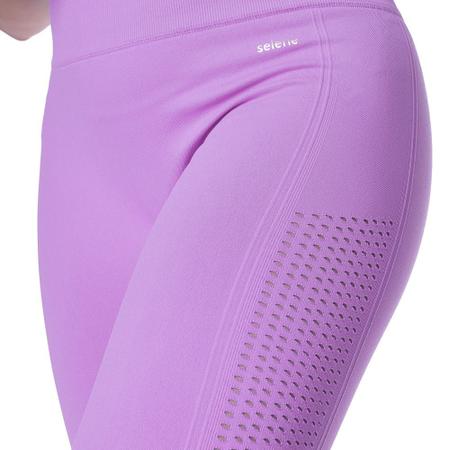 Imagem de Legging Feminina Selene Sem Costura Detalhe Vazado Roxo