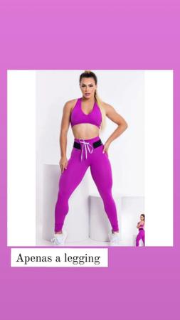 Legging poliamida, lisa com cadarço - MF MODA FITNESS - Calça Legging -  Magazine Luiza