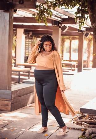 Legging T rmica Gestante Aurora Preto Divina Amora Cal a