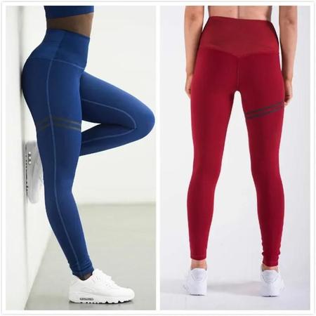 Imagem de Leggings de Fitness Feminina Cintura Alta - Impressas para Corrida, Ginástica e Yoga