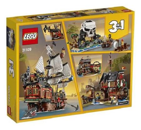 Imagem de Lego 31109 Creator 3 em 1 Navio Pirata Ilha Caveira Taverna - 1260 Peças