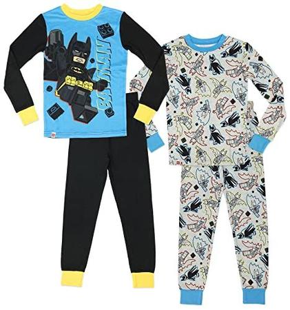 Imagem de LEGO Batman Pijama Set Para Meninos, Mistura de Algodão de 4 Peças, Blu