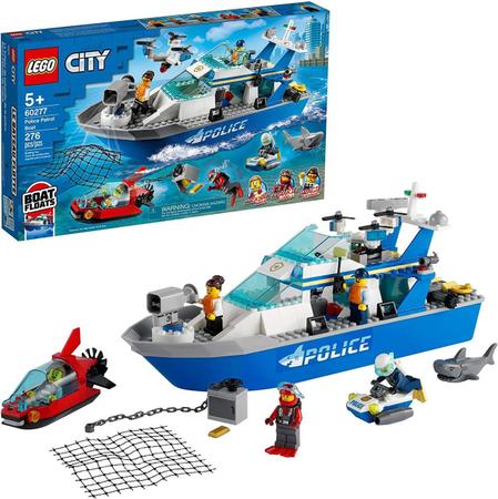 Lego City Barco da Patrulha da Pol cia 276 Pe as 60277