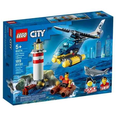 Imagem de Lego City Polícia De Elite Captura No Farol 189 Peças 60274