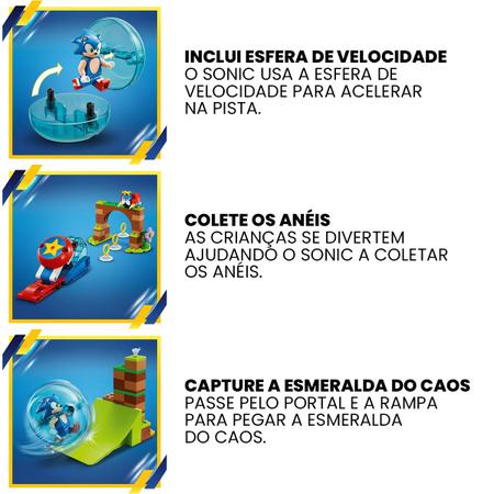 LEGO Sonic Desafio da Esfera de Velocidade 76990 - 292 Peças - Brinquedos  de Montar e Desmontar - Magazine Luiza