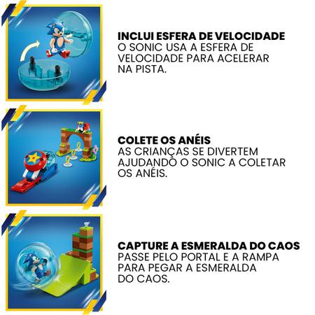 LEGO Sonic Desafio da Esfera de Velocidade do Sonic 76990 - Brinquedos de  Montar e Desmontar - Magazine Luiza