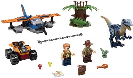 Imagem de LEGO Jurassic World Velociraptor: Missão de Resgate biplano 75942, Brinquedo de Dinossauro para Crianças Pré-Escolares, Com um Brinquedo de Avião Construível, Velociraptor Posable e Bebê Raptor Delta, Nova 2020 (101 Peças)