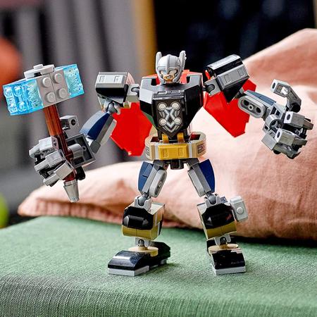 Imagem de LEGO Marvel Avengers Clássico Thor Mech Armor 76169 Cool Thor Hammer Playset Super-herói construindo brinquedo para crianças, novo 2020 (139 peças)