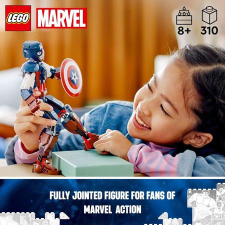 Imagem de LEGO Marvel - Figura de Construção do Capitão América 76258