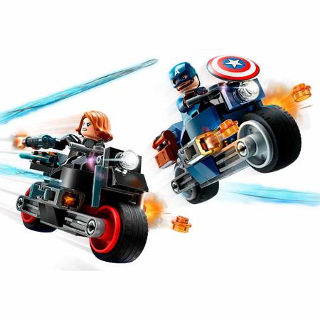 Imagem de LEGO Marvel - Motos da Viúva Negra e do Capitão América - 130 peças - Lego