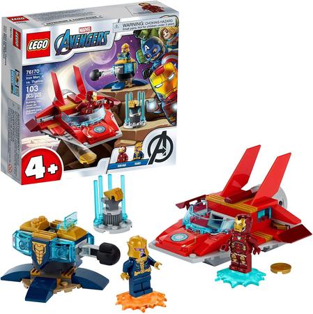 Imagem de LEGO Marvel Vingadores Homem de Ferro vs. Thanos 76170 Cool, Brinquedo de Construção de Super-Herói Colecionável para Crianças Com Marvel Vingadores Homem de Ferro e Minifiguras de Thanos, Novas 2021 (103 Peças)