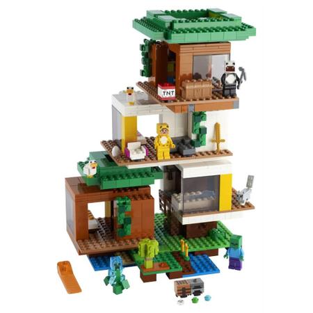 LEGO Minecraft A Casa de Árvore Moderna - 909 Peças