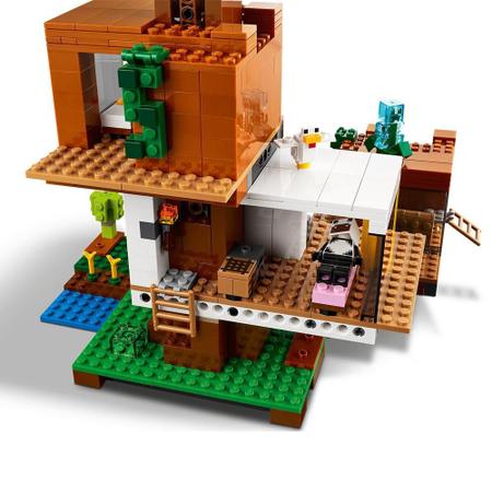 100% original] lego®Minecraft™21174 a moderna casa da árvore (909 peças)