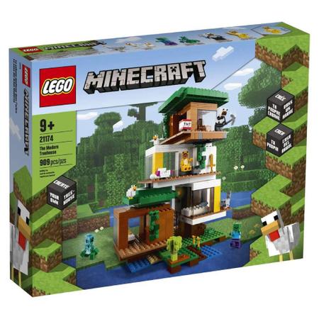 Lego Minecraft - A Casa Da Árvore Moderna 909 Peças - 21174 - Brinquedos de  Montar e Desmontar - Magazine Luiza