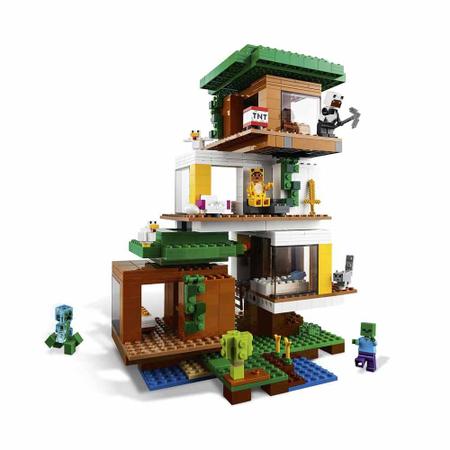 LEGO Minecraft A Casa de Árvore Moderna - 909 Peças