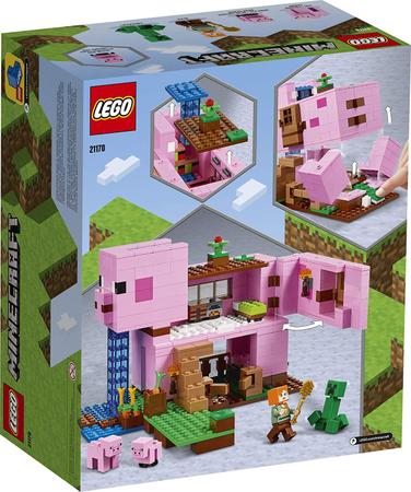 Conjunto de construção de casas para porcos Lego Minecraft