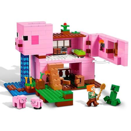 Lego Minecraft A Casa do Porco 21170 - Brinquedos de Montar e Desmontar -  Magazine Luiza