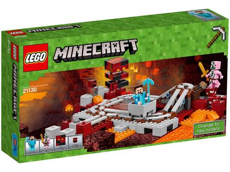 Imagem de LEGO Minecraft A Ferrovia de Nether 387 Peças
