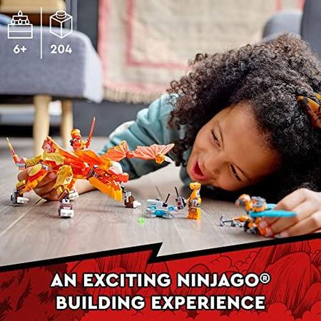 Imagem de LEGO NINJAGO Kai's Fire Dragon EVO 71762 Building Kit Com um Brinquedo ninja Dragão, NINJAGO Kai e Figuras de Cobra Playset de brinquedo para crianças de 6 anos (204 peças)