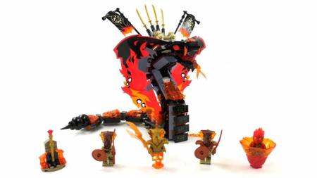 Lego Ninjago Serpente De Fogo Com 4 Figuras 463 Peças 70674