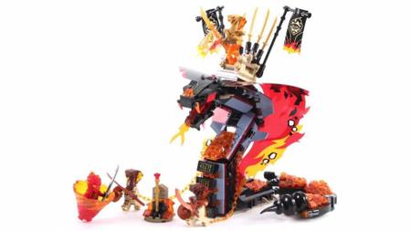 Lego Ninjago Serpente De Fogo Com 4 Figuras 463 Peças 70674