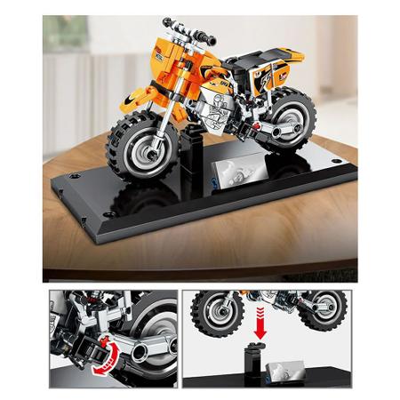 Lego Para Montar Moto De Corrida Brinquedo Colecionador em