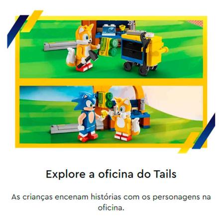 LEGO Sonic Oficina do Tails e Avião Tornado 376 Pçs 6+ 76991 - Ri Happy