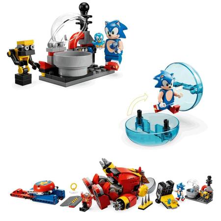 Lego Sonic The Headgehog Sonic Contra Robô Death Egg 76993