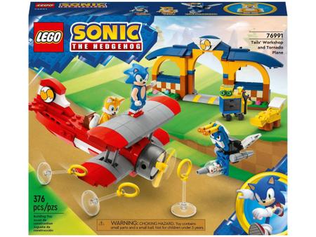 Lego Sonic Oficina Do Tails E Avião Tornado 376 Peças 76991 - Barra Rey