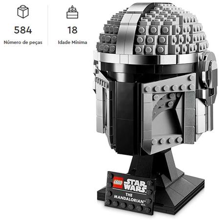 Imagem de Lego Star Wars Capacete do Mandaloriano 75328 com 584 Peças