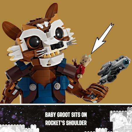 Imagem de Lego Super Heroes Marvel - Rocket E Bebê Groot - 76282