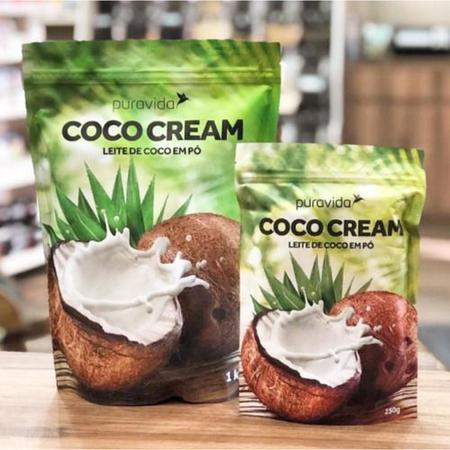 Leite De Coco Em Pó Coco Cream 4 X 250g Puravida Imagem de Leite De Coco Em Pó Coco Cream 4 X 250g Puravida