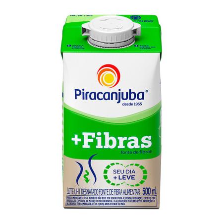 Imagem de Leite Piracanjuba Desnatado +Fibras 500ml