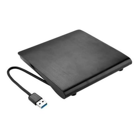 Imagem de Leitor E Gravador Cd Dvd Externo Slim Preto Usb 3.0 - Novo.