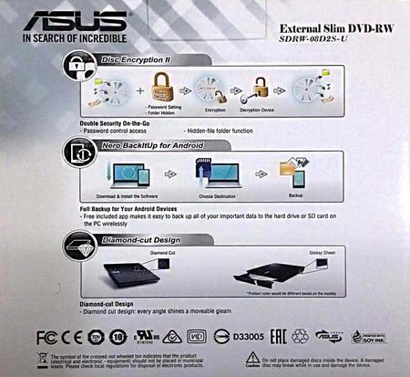 Imagem de Leitor Externo de DVD Asus Slim USB dvd D2