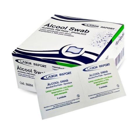 Imagem de Lenço Swabs Alcool 70% Individual P/ Assepsia C/100 un