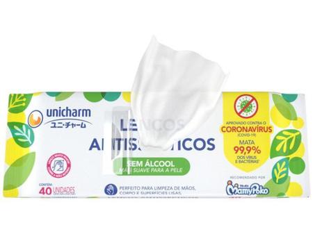 Imagem de Lenço Umedecido Antisséptico Unicharm - Sem Álcool 40 Unidades