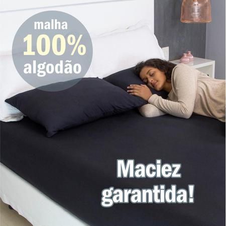 Imagem de Lençol Avulso Casal Malha 100% Algodão Liso Com Elástico