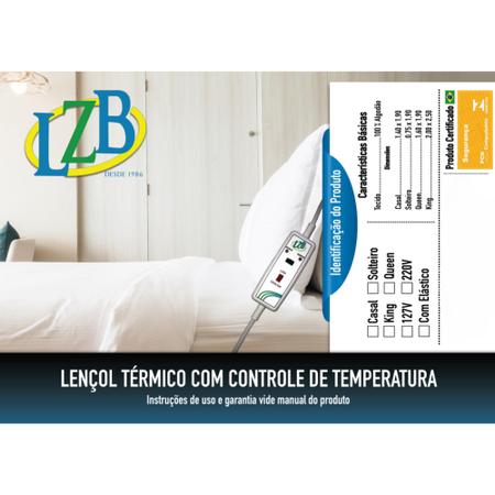 Imagem de Lençol Térmico Casal Queen Com 2 Controles 2 Temperaturas